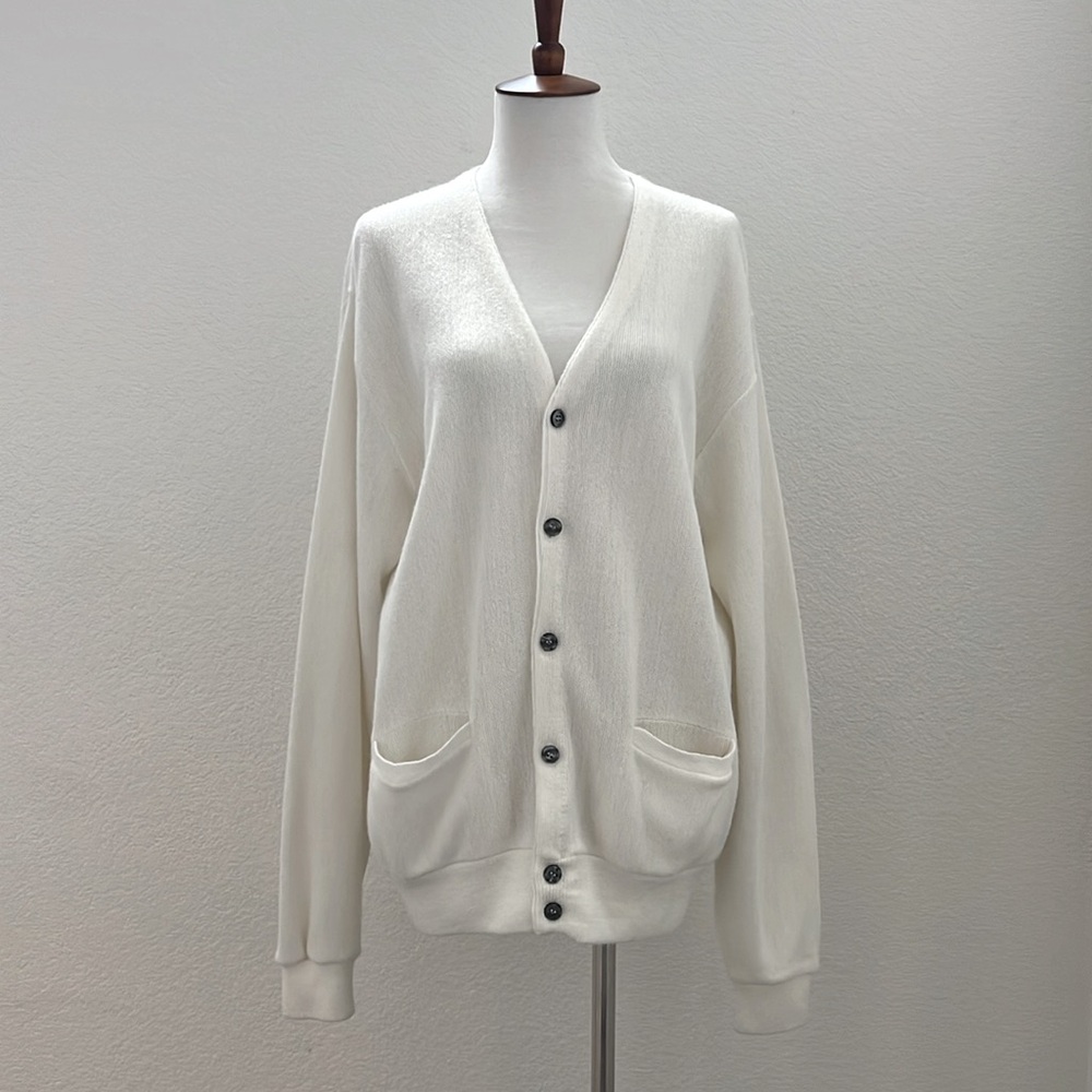 ARNIE Vintage Off White Button-Up Cardigan Sweater